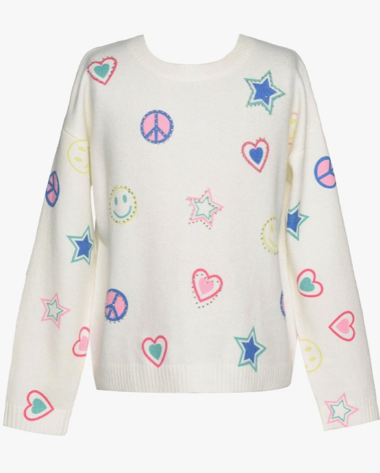 Ivory Emoji Printed Sweater