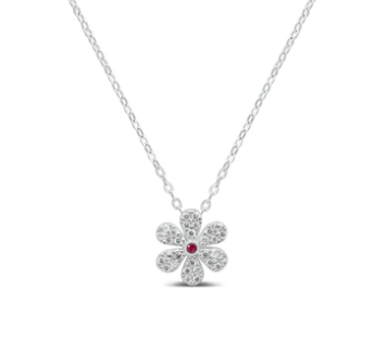Silver Dainty Daisy Necklace