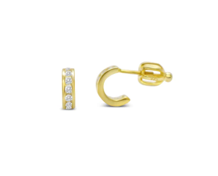 Gold Half Hoop Earrings