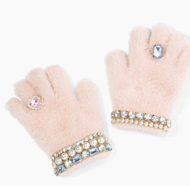 Jeweled Cotton Candy Gloves