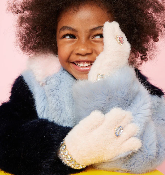 Jeweled Cotton Candy Gloves