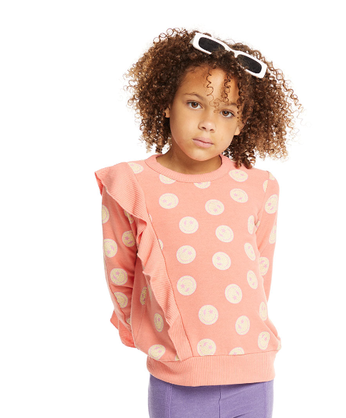 Leopard Smileys Long Sleeve Top