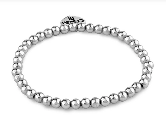 Silver Stretch Bead Bracelet