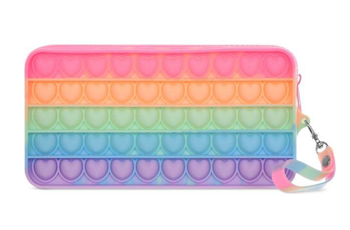 Happy Stripe Popper Pencil Case