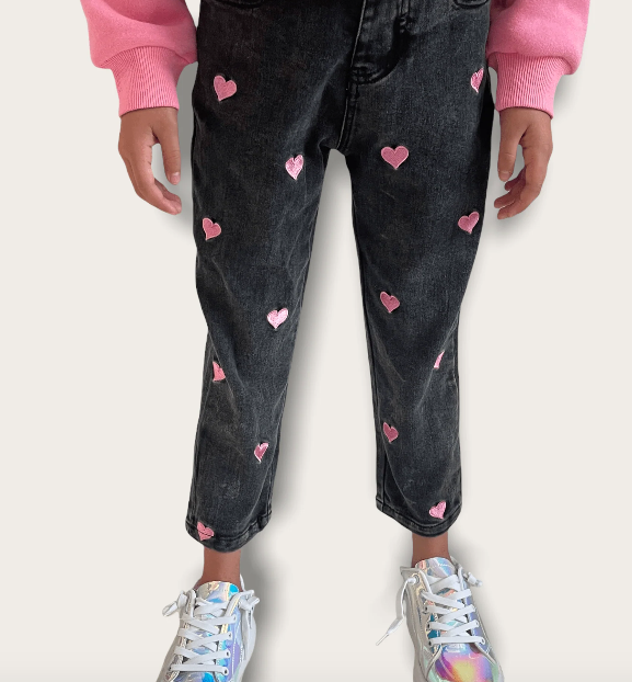 All Over Heart Jeans
