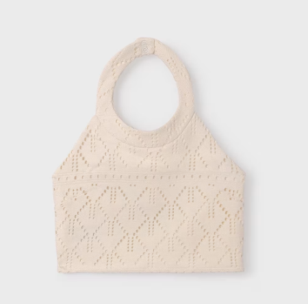 Cream Crochet Halter | 6025