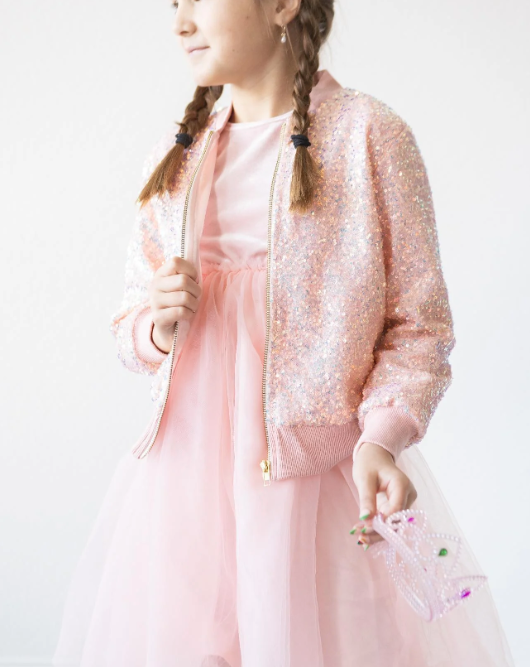 Peach Sequin Jacket
