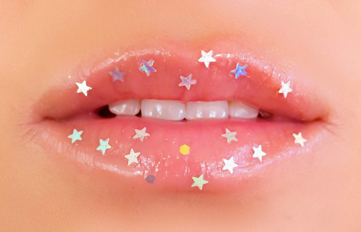 Rose Glitter Lip Gloss
