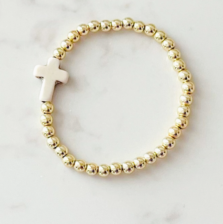 Cross Beaded Bracelet