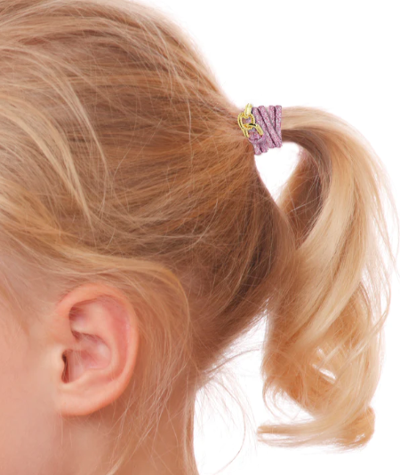 Bracelet Hair Ties | Pink w/Gold Chain