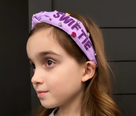 Purple Beaded Concert Headband