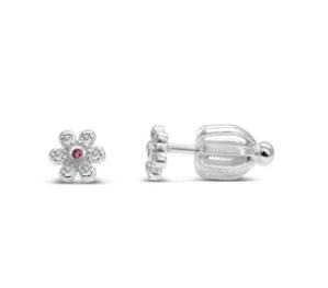 Silver Dainty Daisy Earrings
