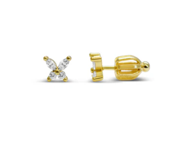 Gold Born to Fly Butterfly Earrings