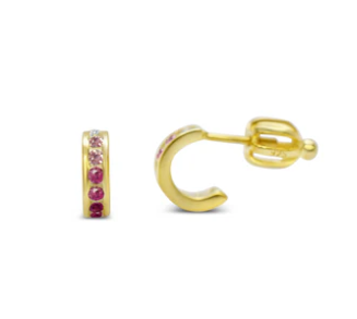 Gold Ombre Half Hoop Earrings