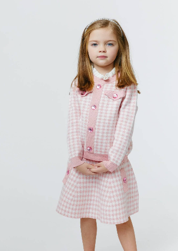 Gingham Gem Sweater Set