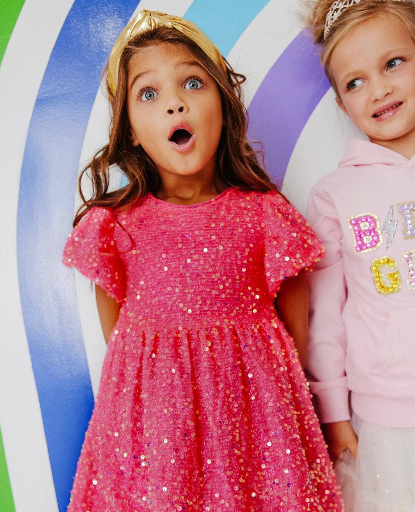 Margot Sequin Velour Dress