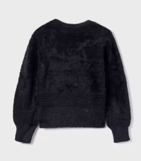 Black Fuzzy Sweater | 7302