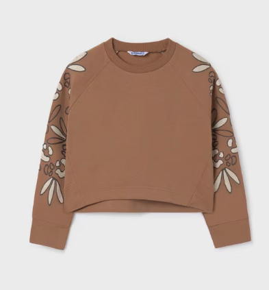 Cinnamon Sweatshirt w/Detailed Sleeve | 7471