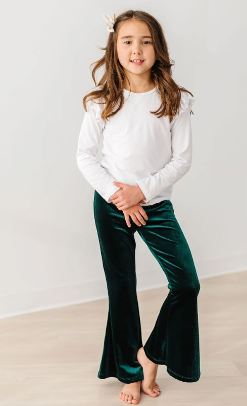 Hunter Green Velvet Bells