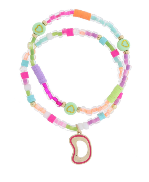 D Retro Bubble Beaded Bracelet Set