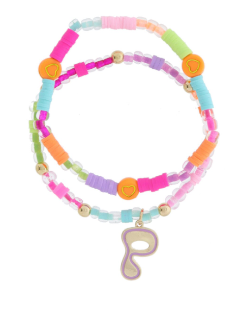 P Retro Bubble Beaded Bracelet Set