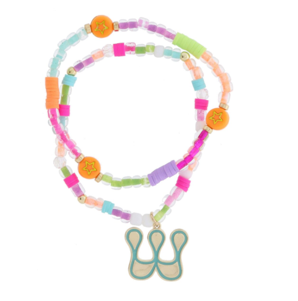 W Retro Bubble Beaded Bracelet Set