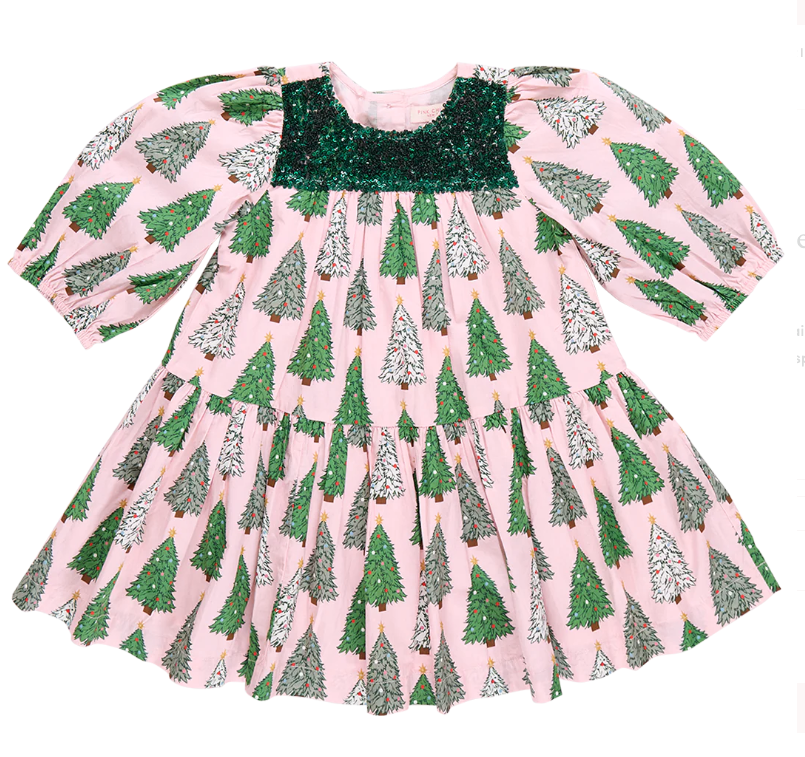 Pink Trees Fiona Dress  belle: a shop for girls