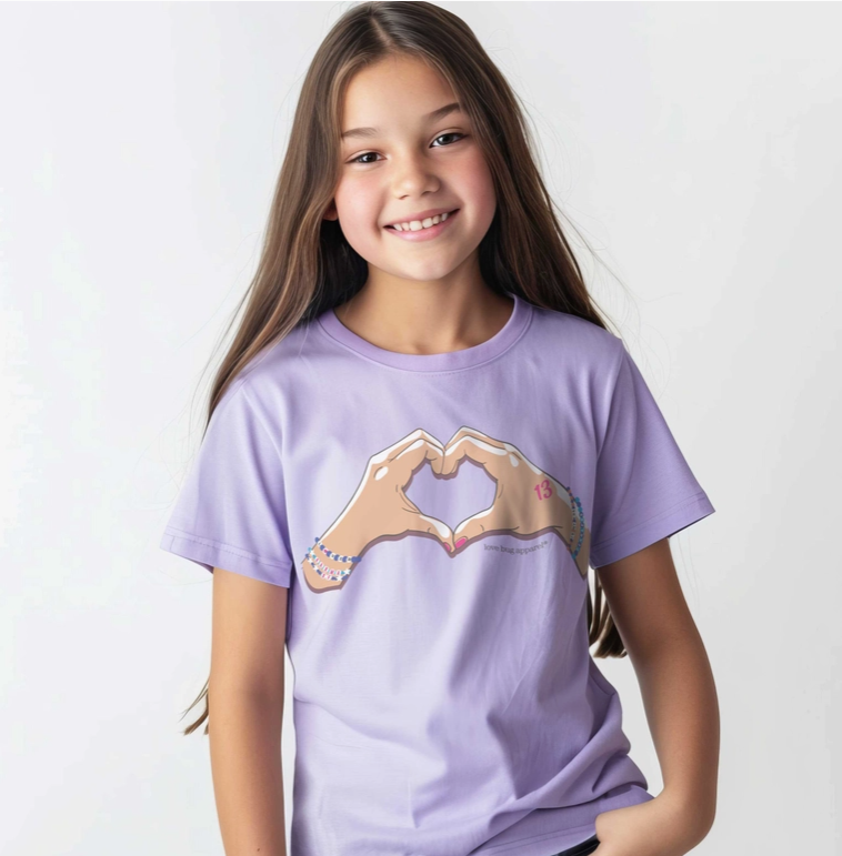 Orchid Heart Hands T-Shirt