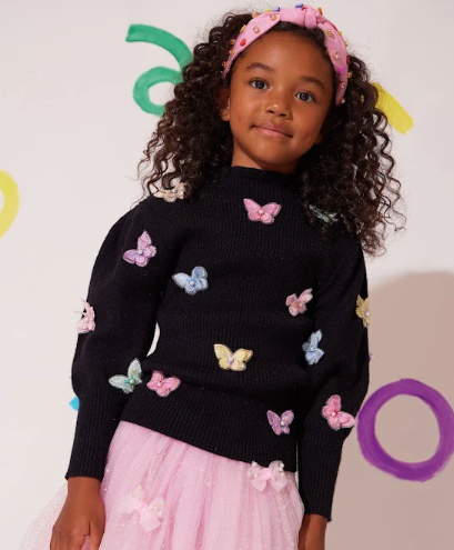 Butterfly Turtleneck Sweater