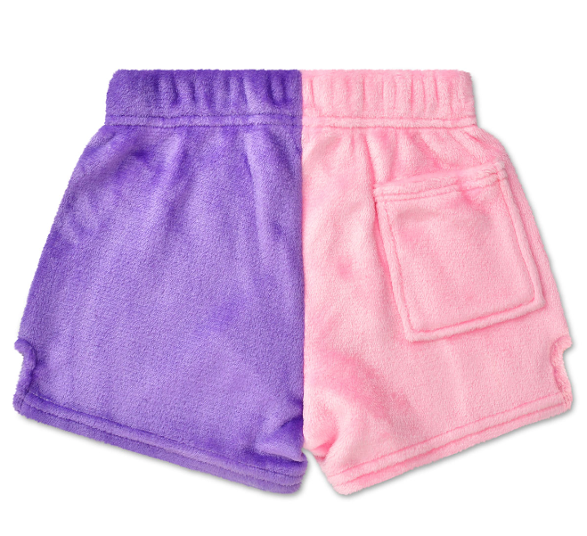 Pretty Bows Color Block Plush Shorts