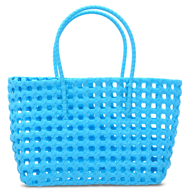Small Woven Tote | Blue