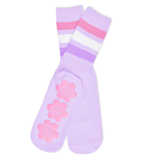 Purple Groovy Smile Socks