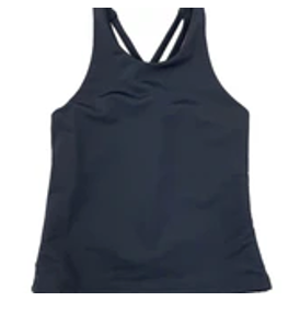 Athleisure Cross Back Top | Black