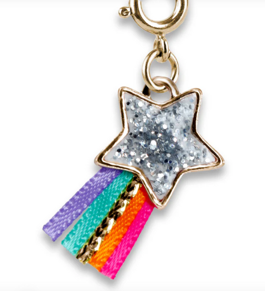 Gold Glitter Shooting Star Charm