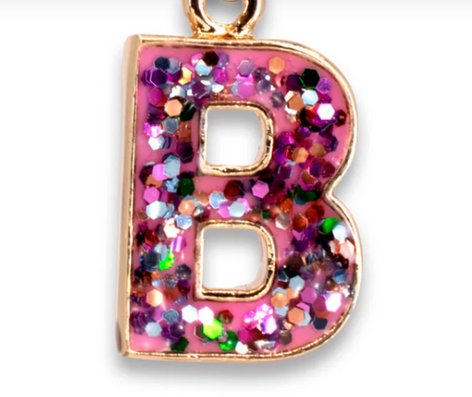 Glitter Initial Charm | B