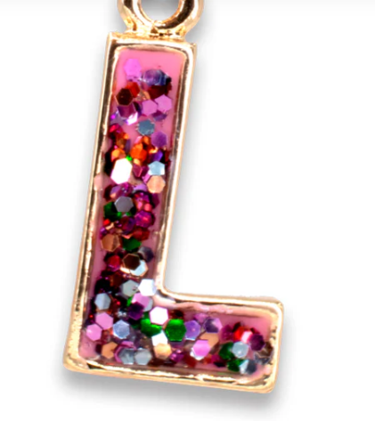 Glitter Initial Charm | L