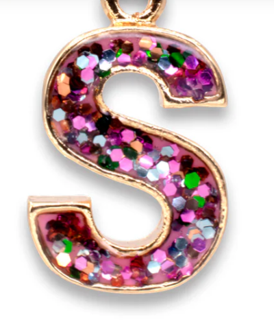 Glitter Initial Charm | S