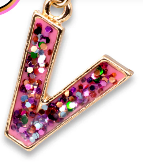 Glitter Initial Charm | V