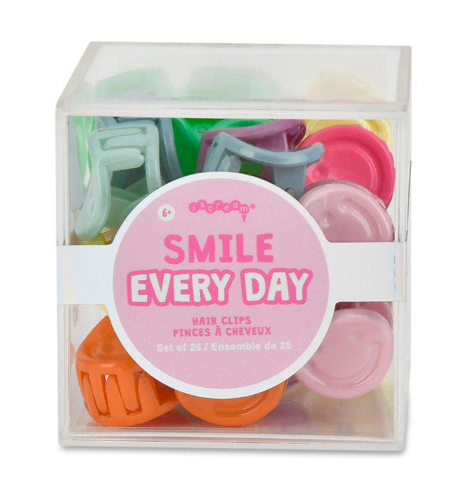 Mini Smile Hair Clips Set