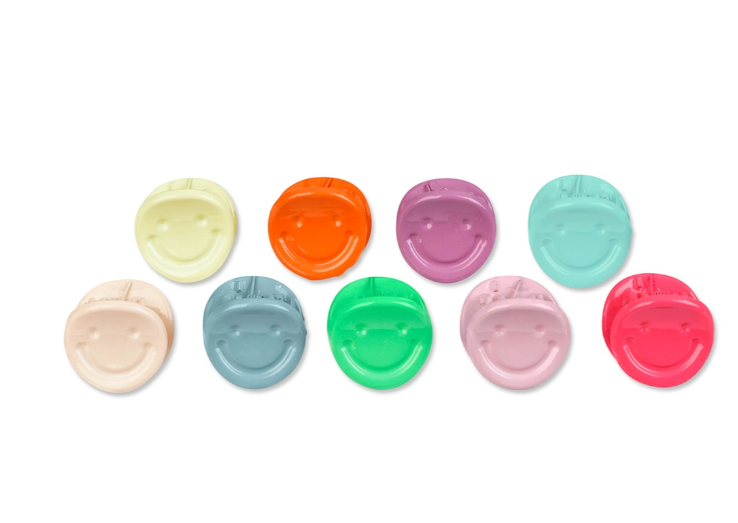 Mini Smile Hair Clips Set
