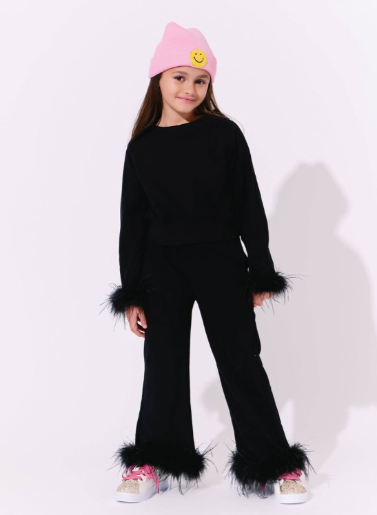 Black Feather Athletic Set