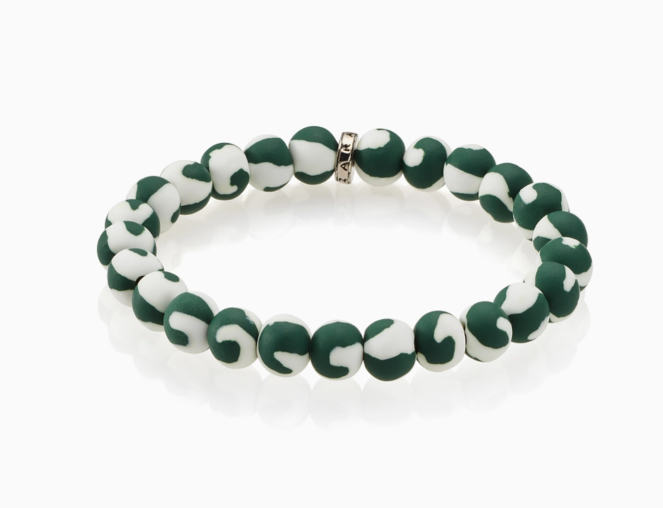 Green/White Game Day Bracelet