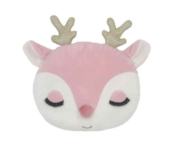 Pink Reindeer Accent Pillow