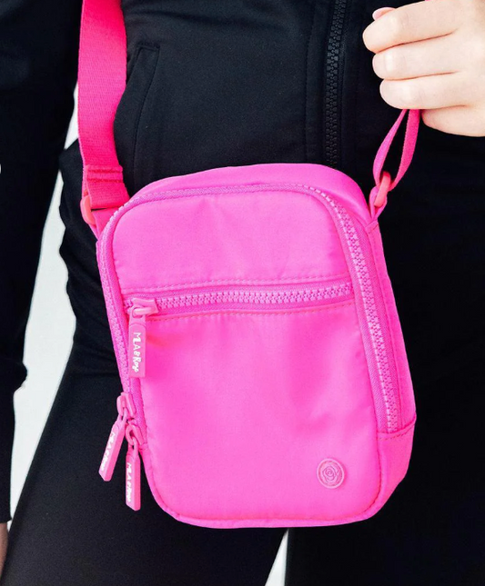 Neon Pink Crossbody Bag