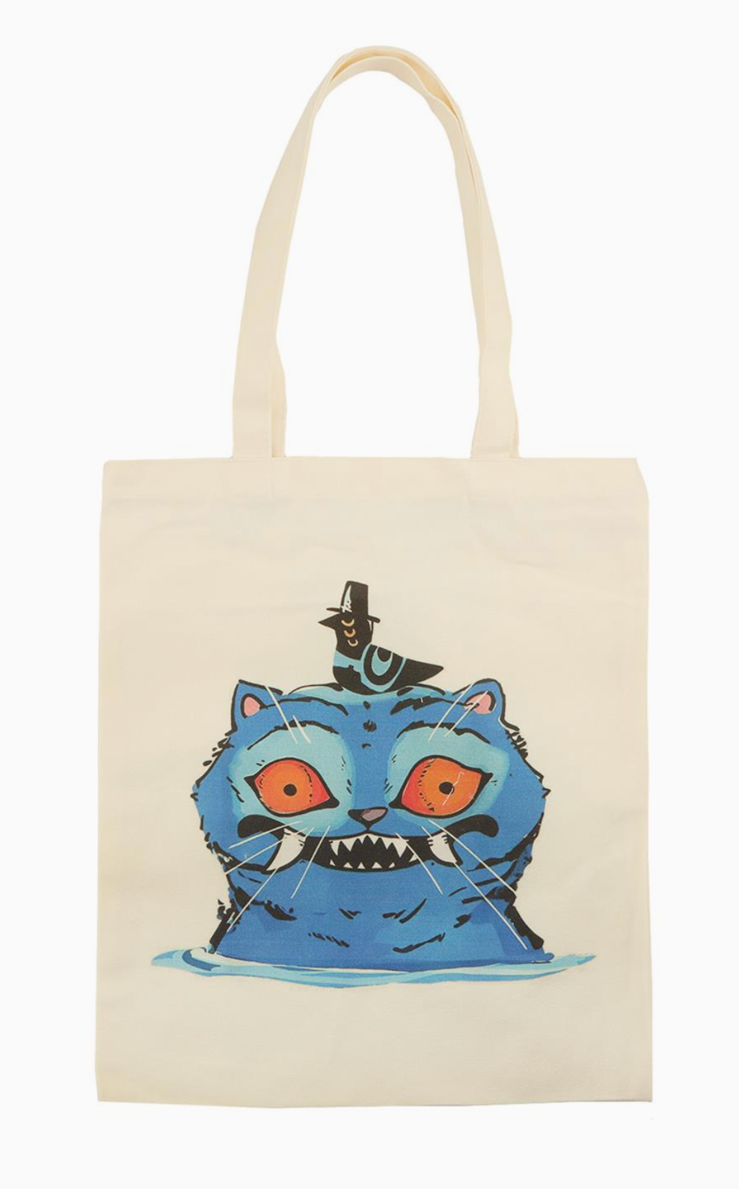 K-Pop Demon Hunter Blue Tiger Derpy Kpop Canvas Tote Bag