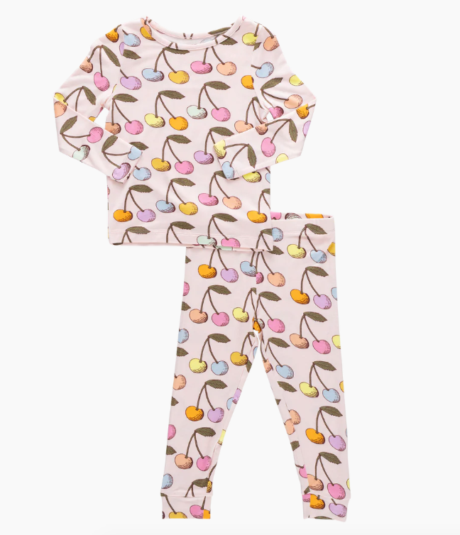 Bamboo PJ Set | Cloud Pink Cherry