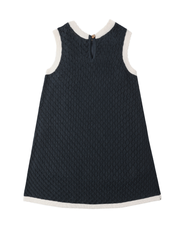 Crochet Tank Mini Dress | Navy