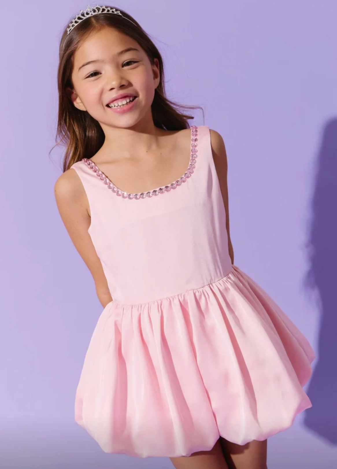Pastel Gems Bubble Dress | Pink