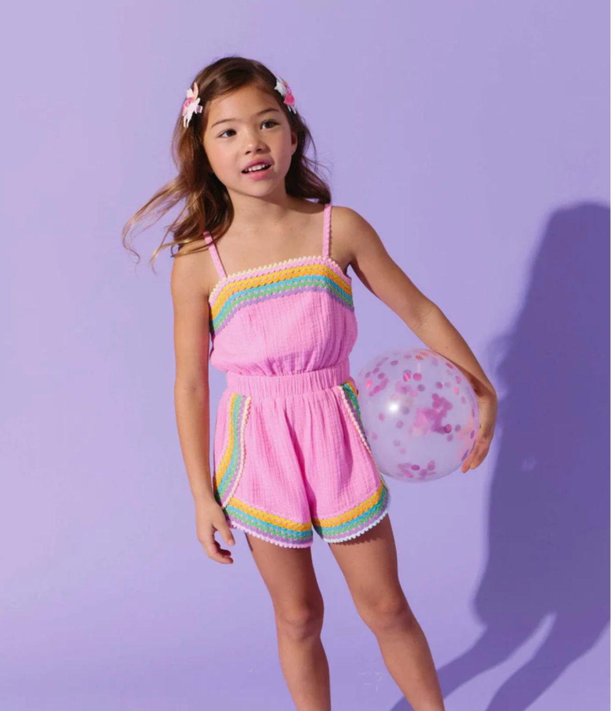 Pink Rainbow Summer Romper