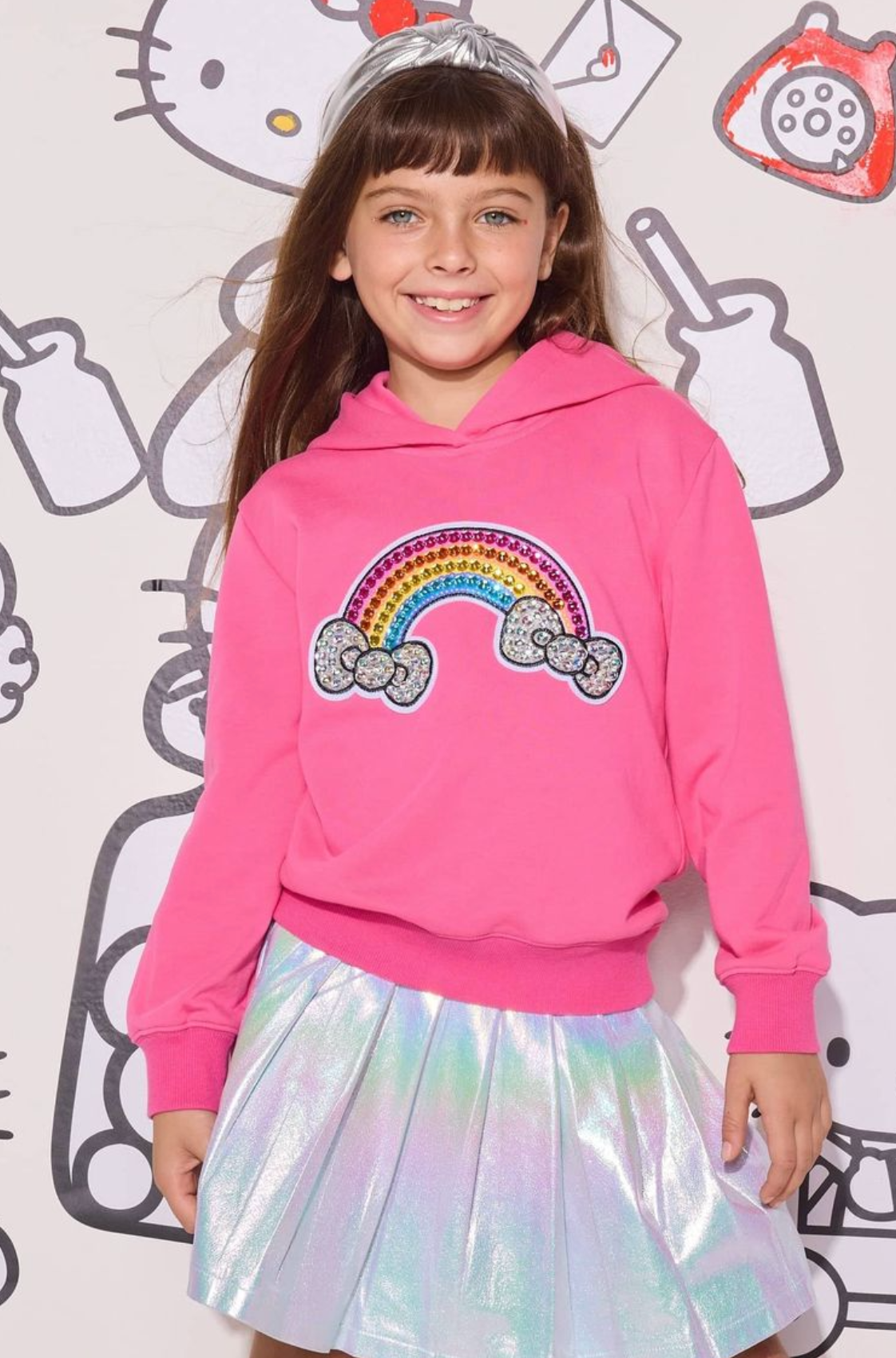 Rainbow Bows Gem Hoodie